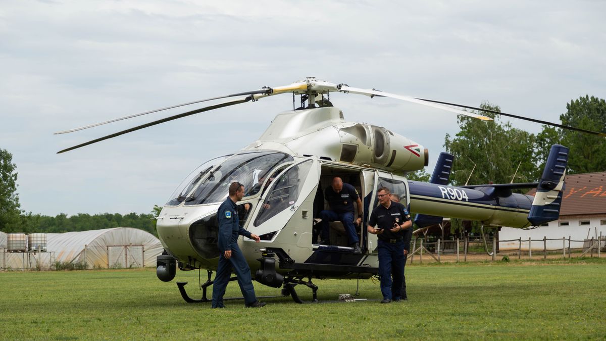 razzia, rendőrség, helikopter 