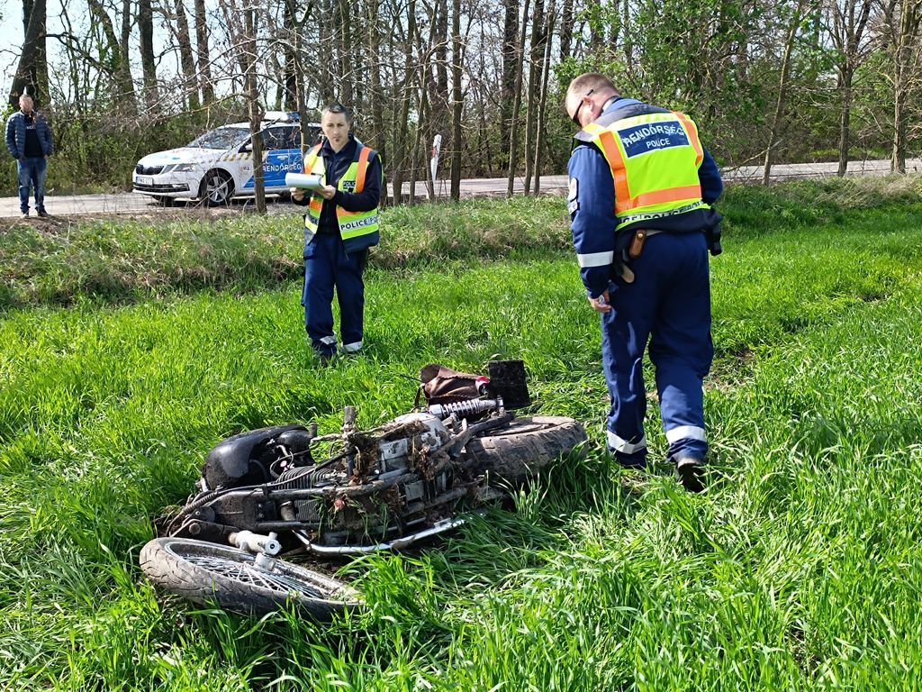 motoros, baleset, tragédia, mentőhelikopter