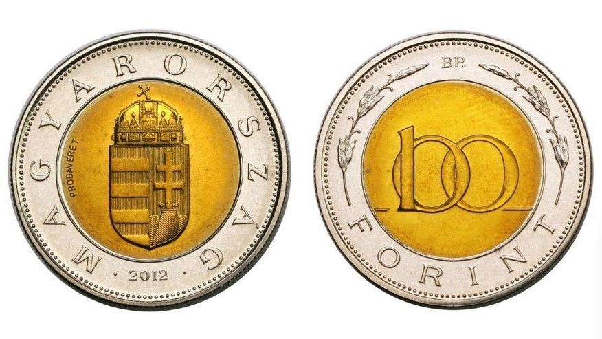 speciális százforintos érme