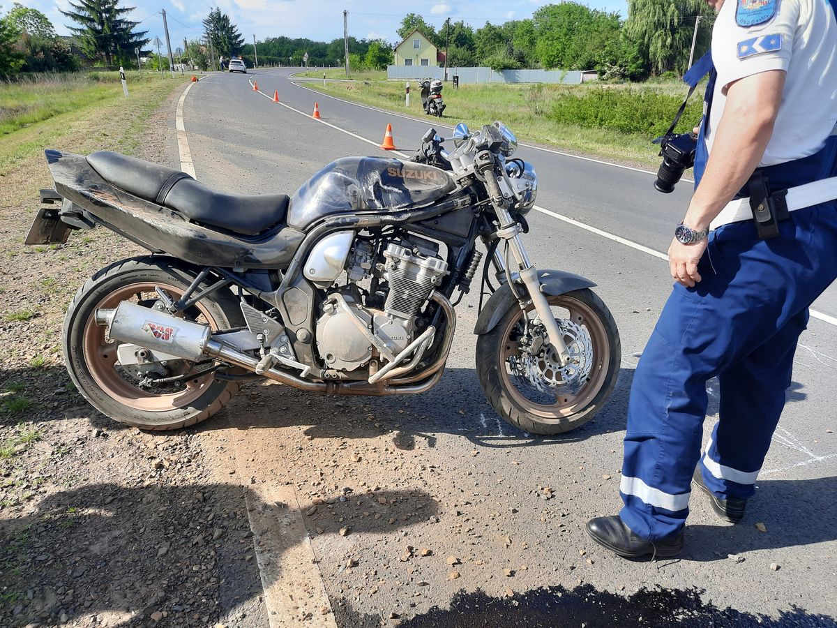 motoros baleset