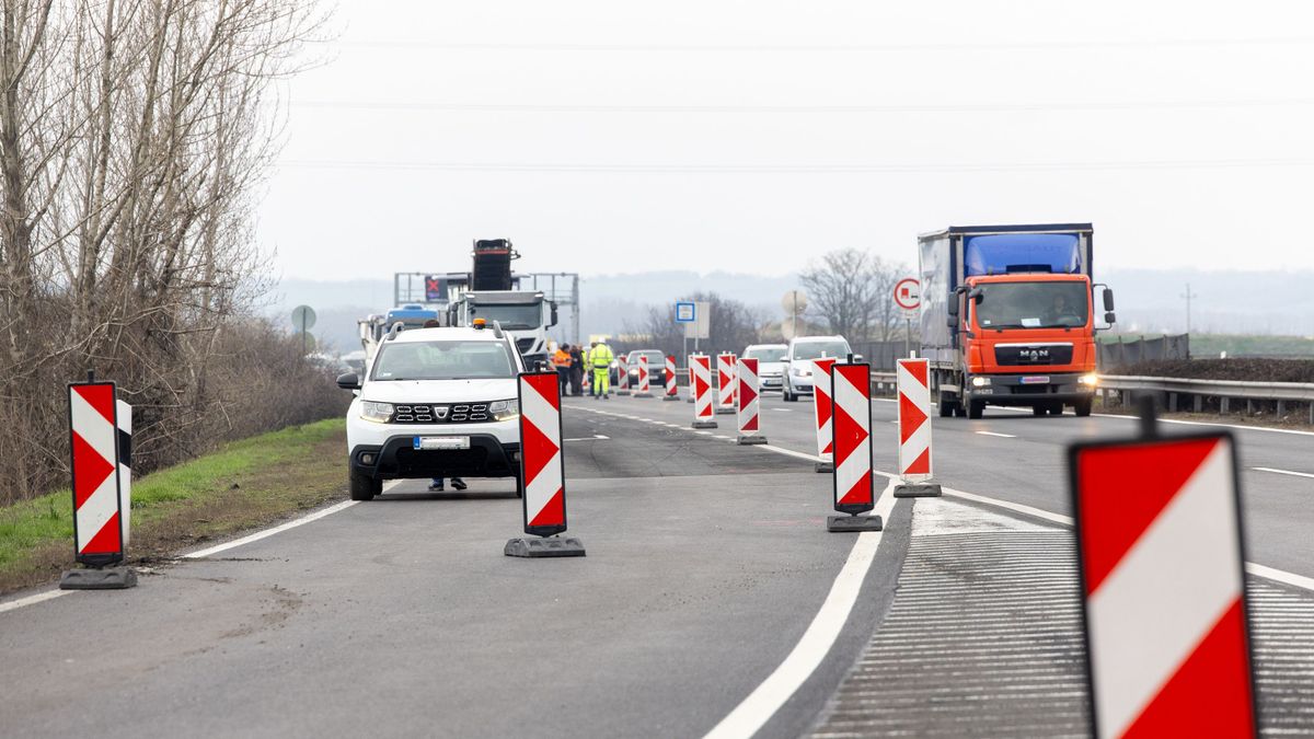 M3, sztráda, munkavégzés