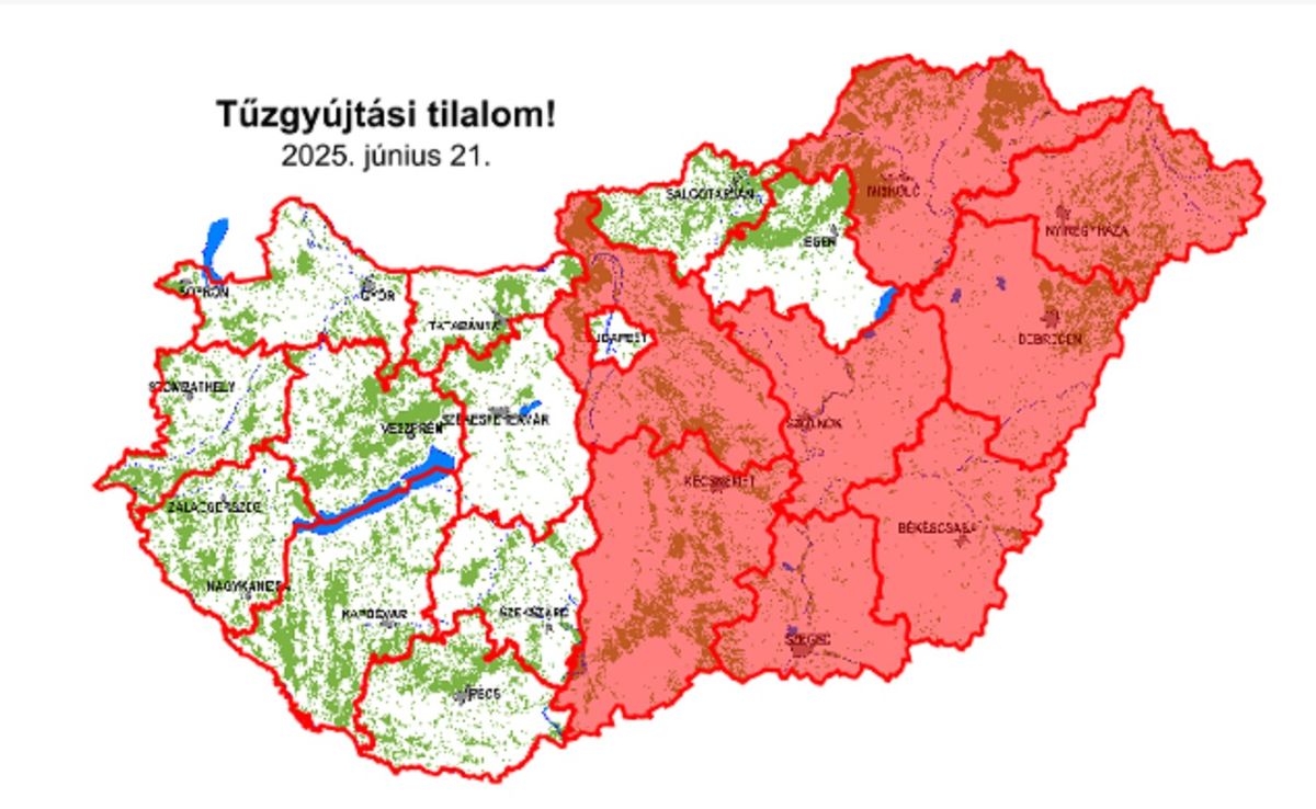 tűzgyújtási tilalom: akár milliós büntetés ha megszeged