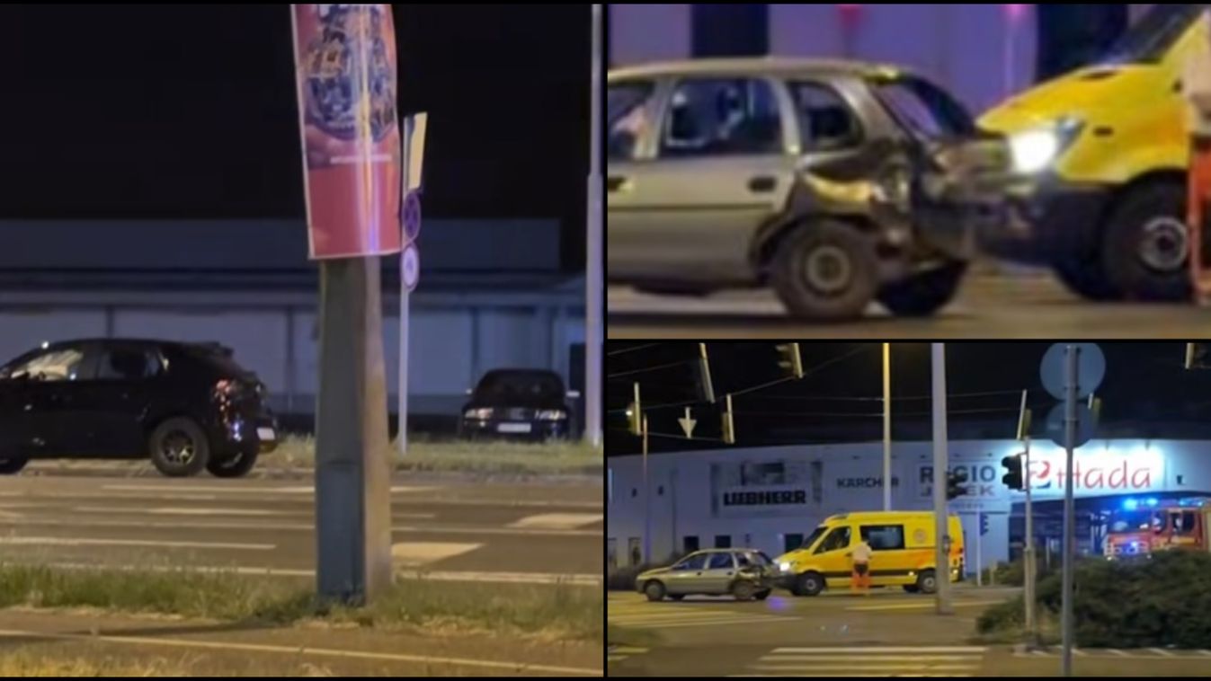 Levideózták a hajnali brutális balesetet Nyíregyházán!