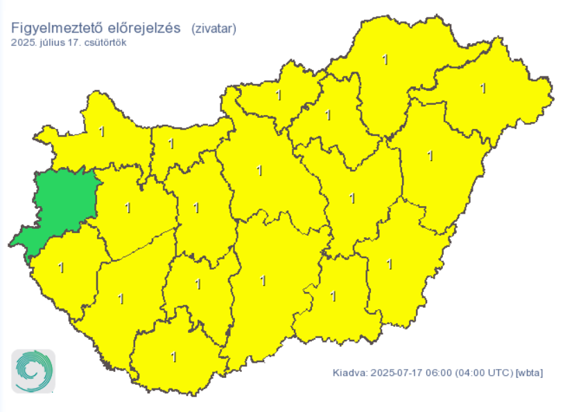 időjárás, hidegfront, felhőszakadás, zivatar